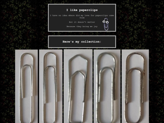 my paperclips screenshot