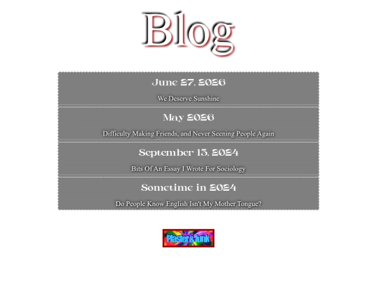 Blog screenshot