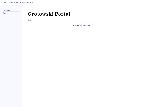 dramapaedia/pages/grotowski screenshot