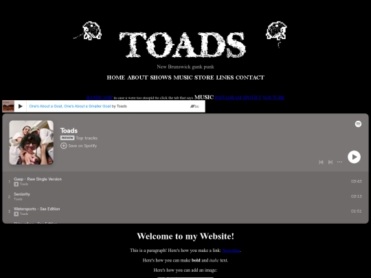 links screenshot