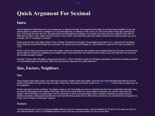 seximal screenshot