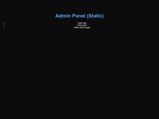 admin screenshot