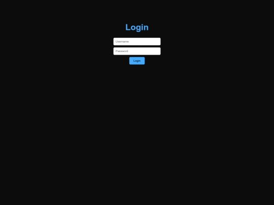 login screenshot