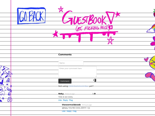 guestbook screenshot