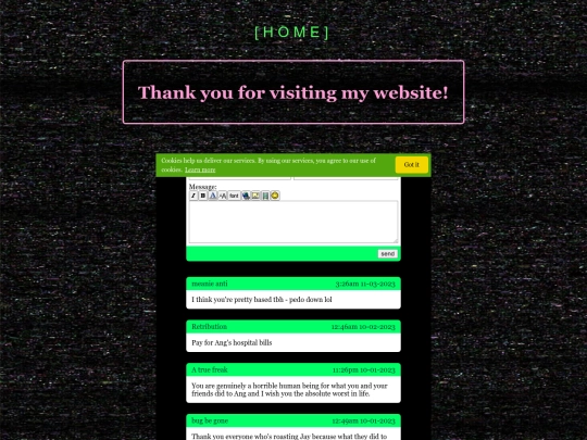 guestbook screenshot