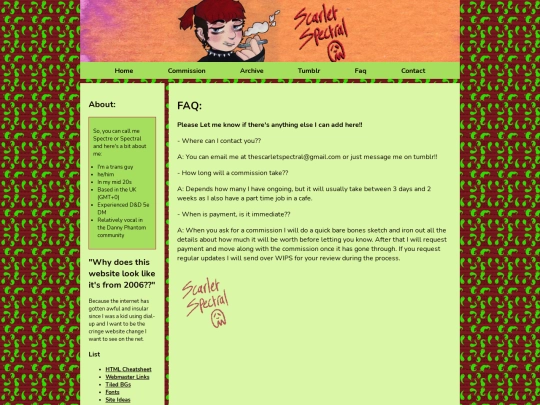 faq screenshot
