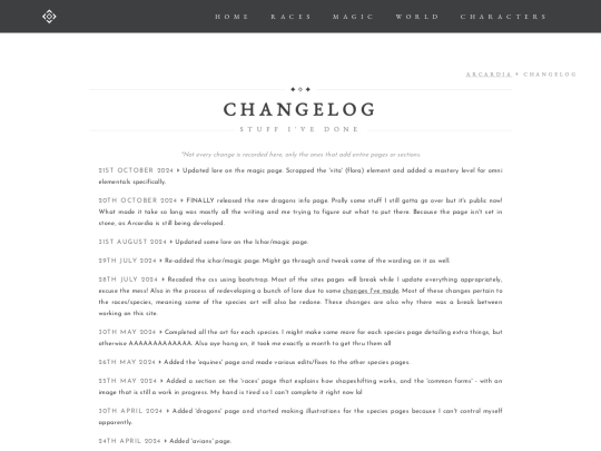 changelog screenshot