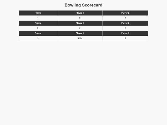 bowling screenshot