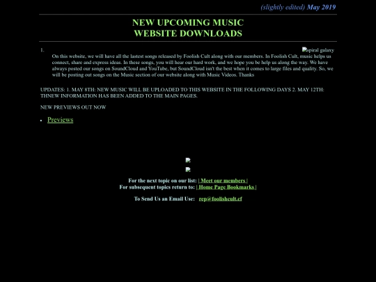 Foolish Cult Website/misc/95upd96 screenshot