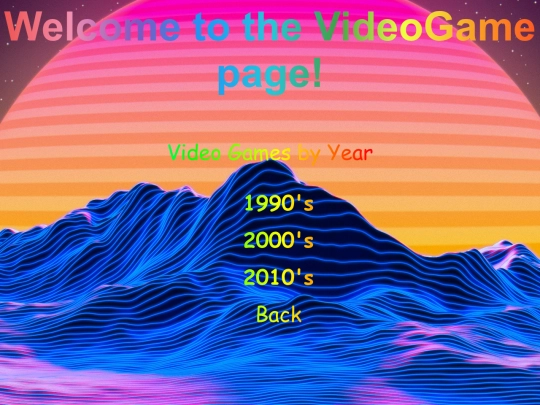 Videogames screenshot