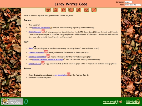 projects screenshot