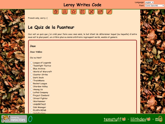 quiz screenshot
