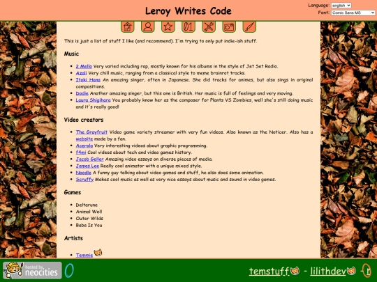 recommendations screenshot