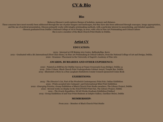 CV-bio screenshot