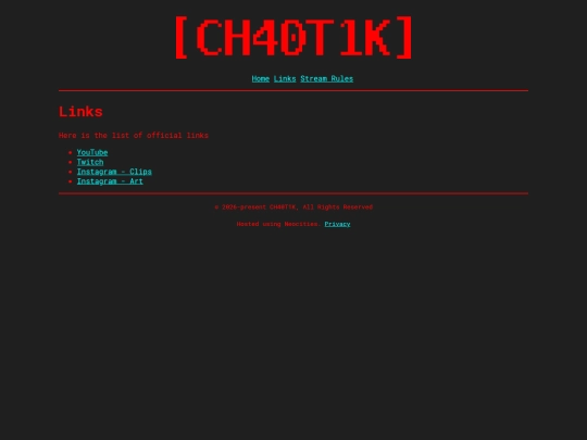 links screenshot