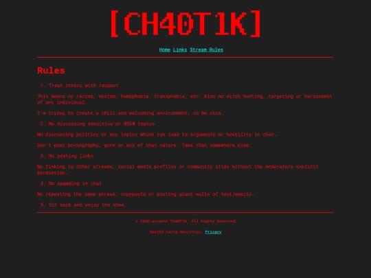 streamrules screenshot