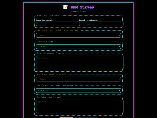survey screenshot