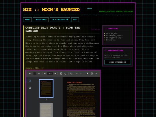 writing screenshot