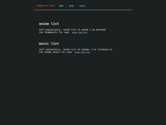 lists/home screenshot