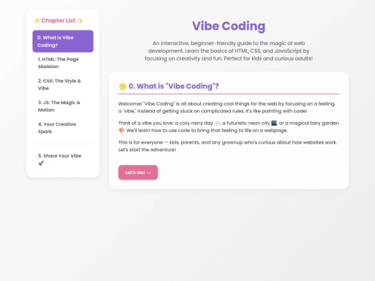 vibecodingkidsFIN screenshot