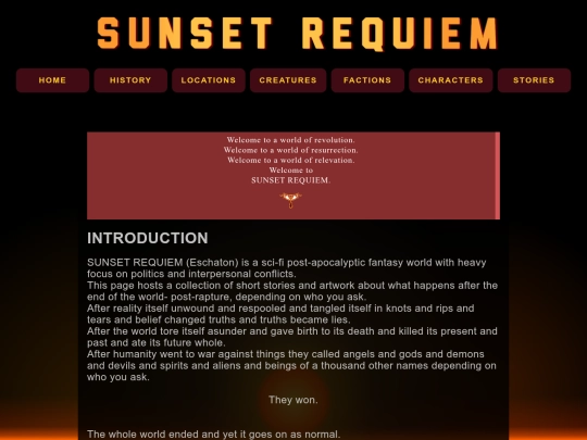 sunsetreqiuem/home screenshot