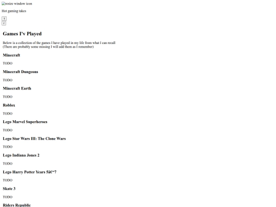 Html/Windows/gamingAnecdotes screenshot