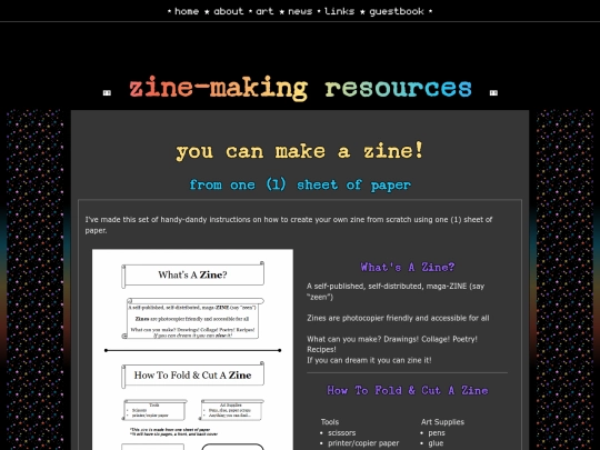 zines/zinemaking screenshot