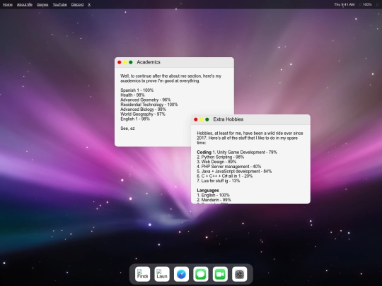 Academics screenshot