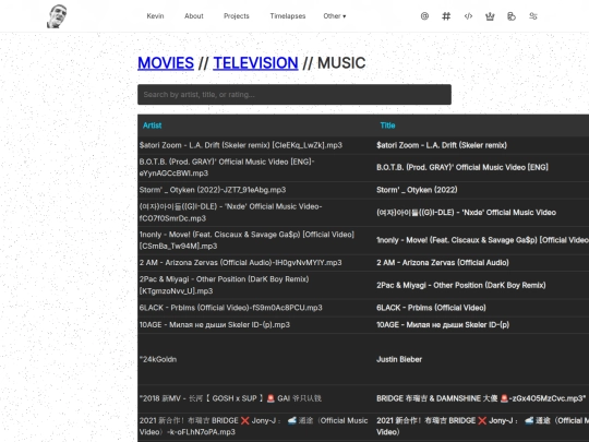 media/music screenshot
