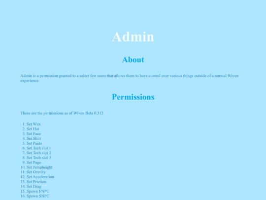 Admin screenshot