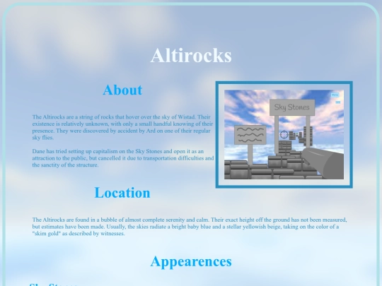 Altirocks screenshot