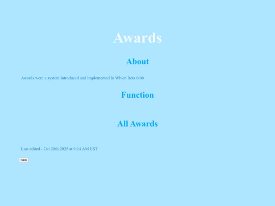 Awards screenshot