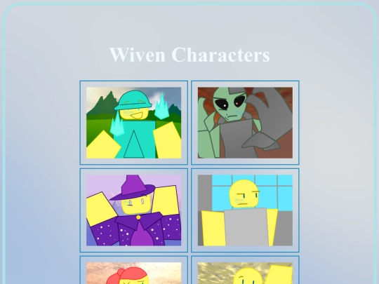 Characters screenshot