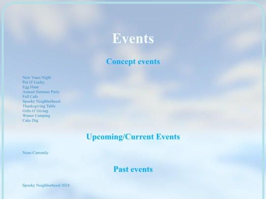 Events screenshot