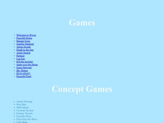 Games screenshot