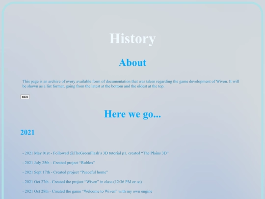 History screenshot
