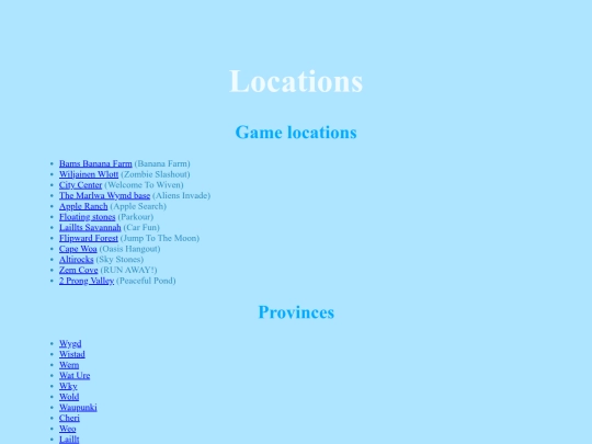 Locations screenshot
