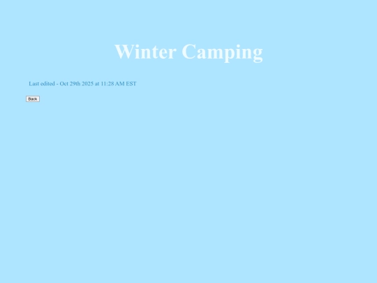 WinterCamping screenshot