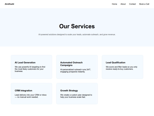services screenshot