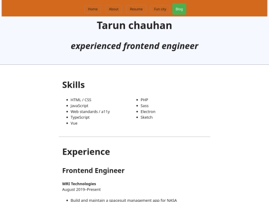 resume screenshot