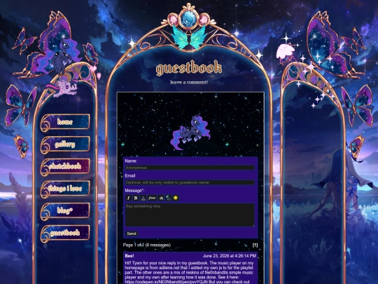 guestbook screenshot