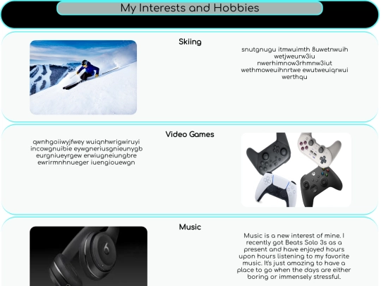interests screenshot