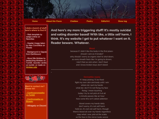 triggeringpoetry screenshot
