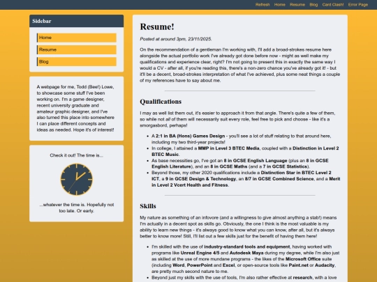 resume screenshot