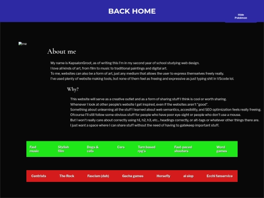 about-me screenshot