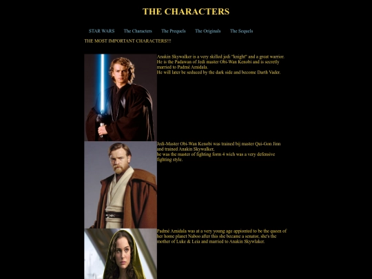 Characters screenshot