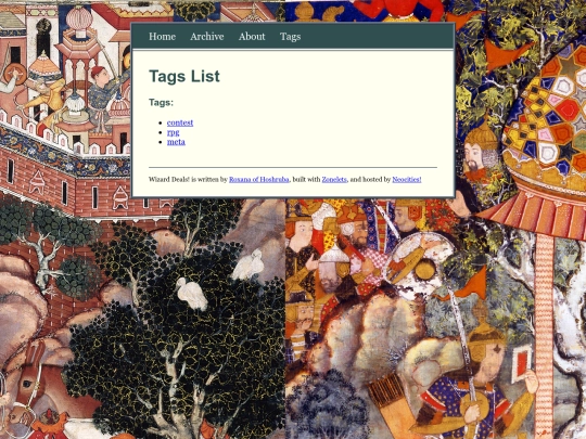 tags screenshot
