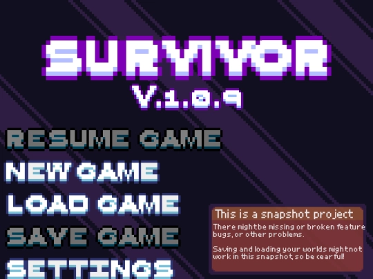 Survivor V1.0.9-snapshot-1 (Mobile) screenshot