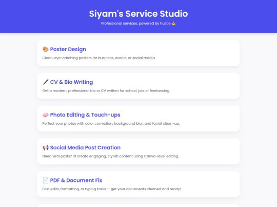 hustle_service_site screenshot