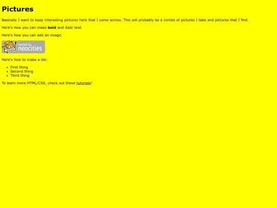 Pictures screenshot